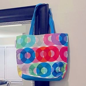 Clinique Kapitza tote- everyday tote multipurpose crafting- colorful circles
